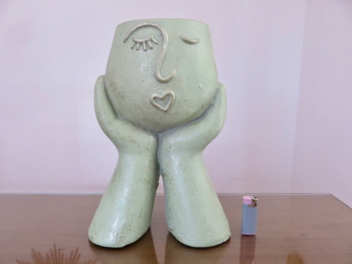 Large anthropomorphic vase made of fiberglass, 80-90