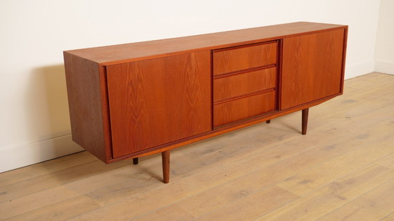 Image 1 of Vintage sideboard | Sliding doors | Scandinavian design | 183cm