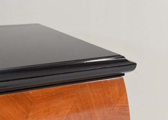 Image 1 of Credenza italiana attribuita a Vittorio Dassi in noce, vetro e ottone - anni '50