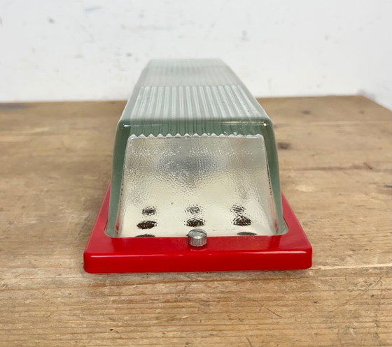 Image 1 of Applique industriale rossa vintage di Elektrosvit, anni '70