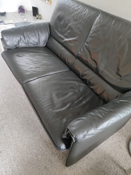Image 1 of Two and three-seater sofa with free footstool