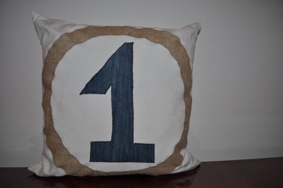 Vintage No.1 & No.1 Cushion, Set of 2 – Pillows, Modern (photo 2 of 3)