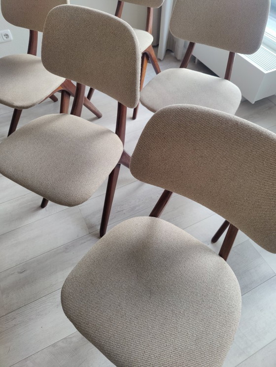 Image 1 of Suite de 6 chaises ciseaux par Louis van Teeffelen pour Wébé