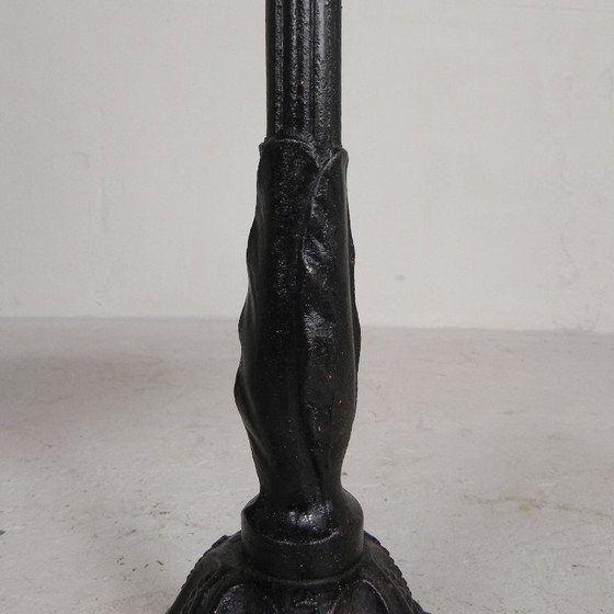 Image 1 of Bistro table with cast iron leg and traffic sign as top, 1920s, Paris