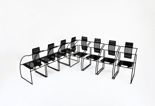 Eetkamerstoelen "Quinta" van Mario Botta voor Alias, jaren 1980, set van 8