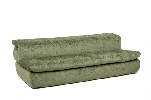 Airborne. Sofa-Bett aus grünem Samt. 1970S.