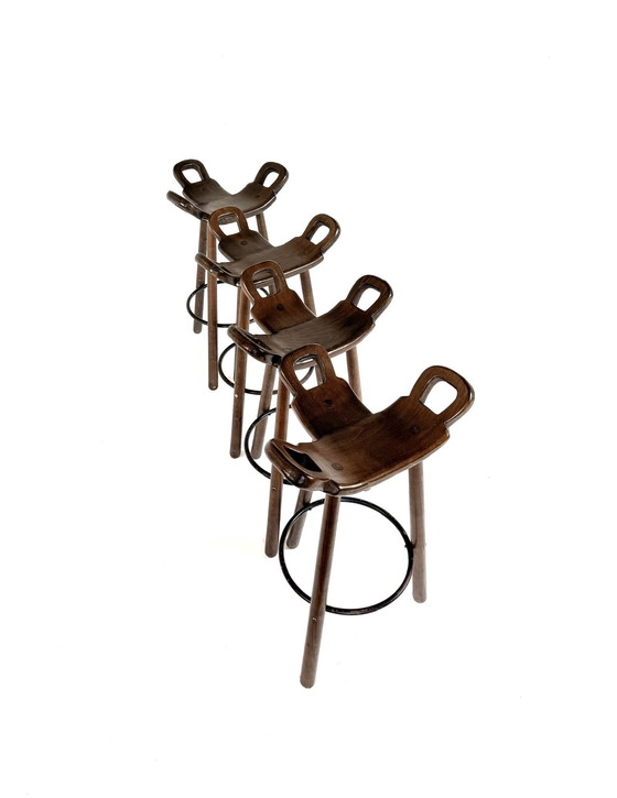 Image 1 of 4x vintage ‘Marbella’ barkrukken, Conoform ‘60