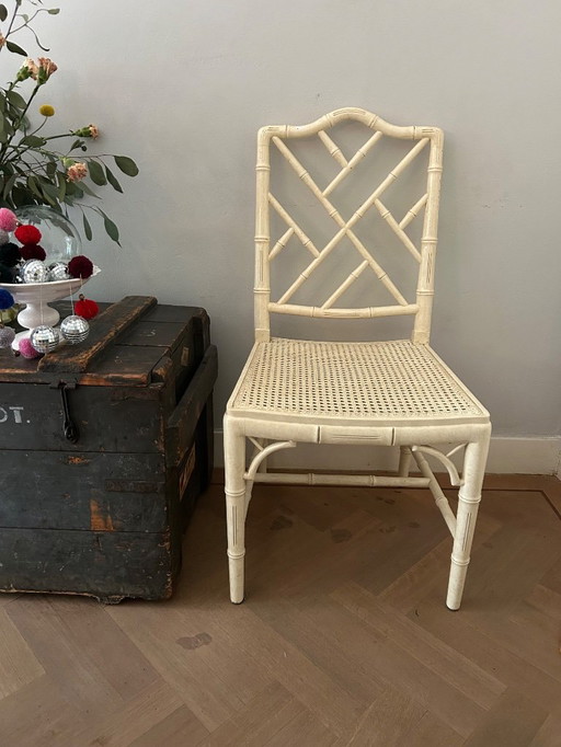 4 x Faux bamboo chairs