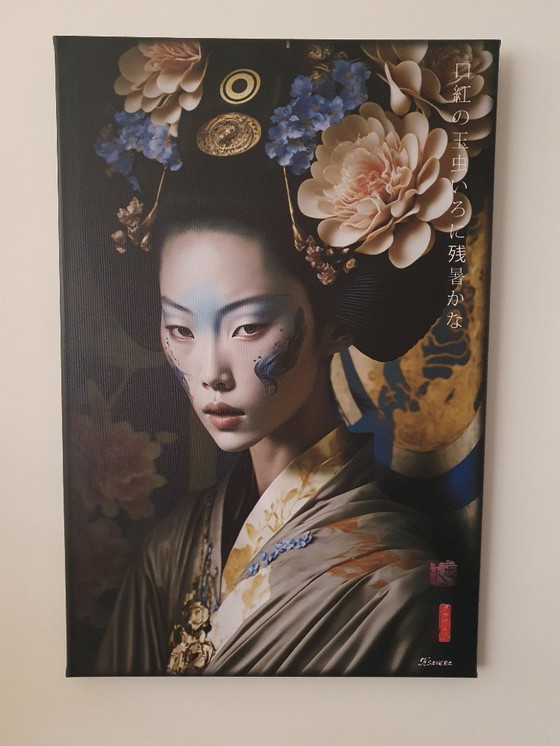 Image 1 of Cuatro elegantes damas japonesas con ropa tradicional