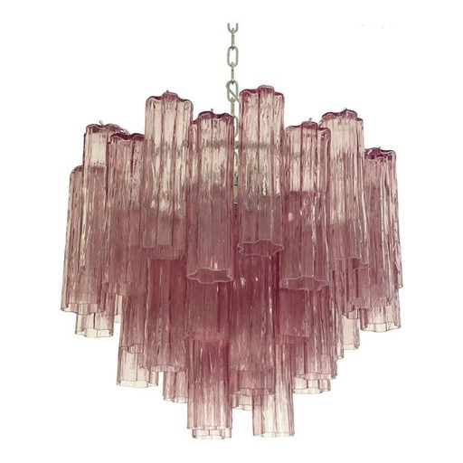 Luxuriöser Tronchi-Kronleuchter aus Muranoglas – Violett-Amethyst