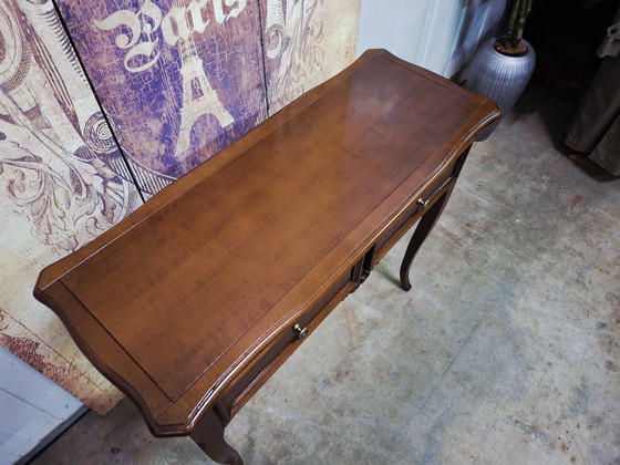 Image 1 of Mesa auxiliar clásica inglesa, consola de pared, mesa de recibidor, dimensiones 80x35cm y 76cm de alto.