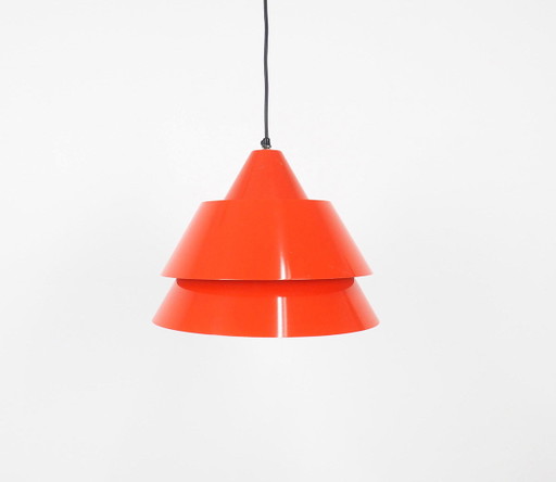 Lampada a sospensione Fog &amp; Morup Zone rossa, anni '60