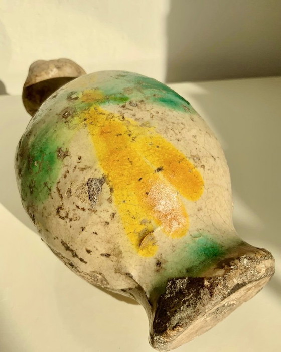 Image 1 of Small Quartara in polychrome majolica from Caltagirone