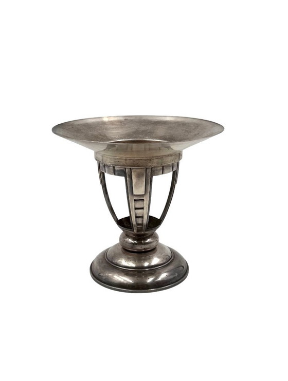 Image 1 of Art Deco silver-plated coup / vide poche, France 1940s
