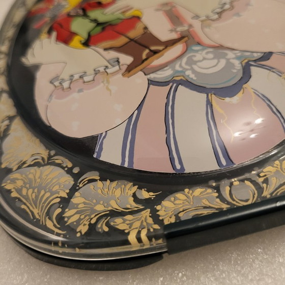 Image 1 of Oval convex frame and painting on glass, Clara Nutcracker Rosenthal, Bjorn Wiinblad Sweden