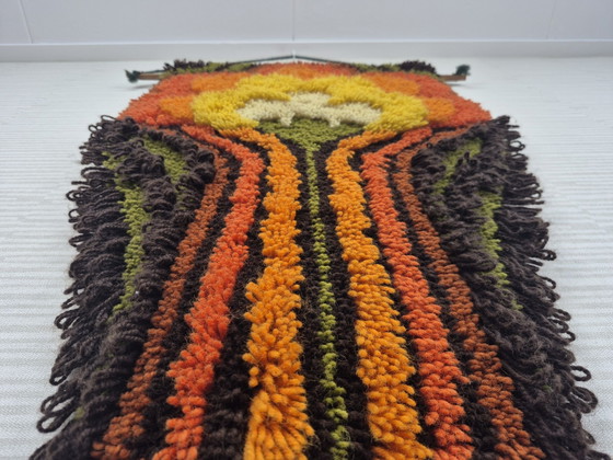 70s Smyrna/smyrnafix Space Age Wall decoration Wool., Multi Color (photo 8 of 8)
