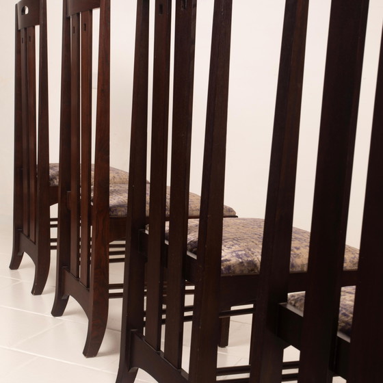 Charles Rennie Mackintosh Glasgow Style Ingram Low Chairs aus Eschenholz für Cassina – Esszimmerstühle, Wood (photo 18 of 20)