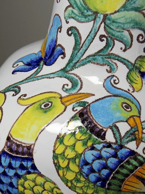 Image 1 of Large vintage Italian demijohn vase from the 1960s-80s in the style of Innocenti
