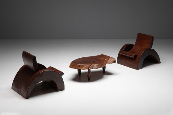 Image 1 of Chaises longues et table basse de José Zanine Caldas, Brésil, 1970S