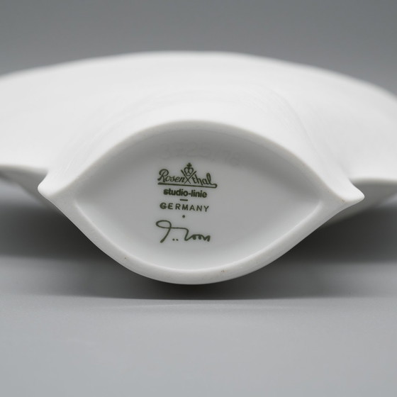 Image 1 of Art Vase Duo Rosenthal Studio Line Design Johan van Loon Fine Porcelain 80s 18cm