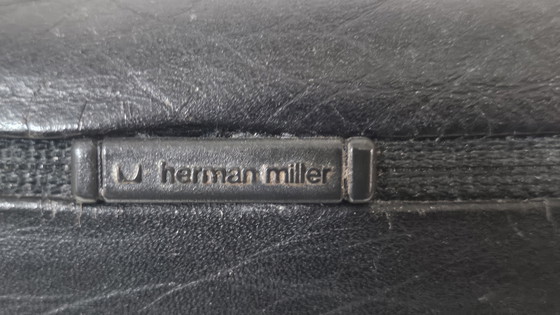 Image 1 of Mid Century Design sillón de cuero sillón Hermann Miller negro