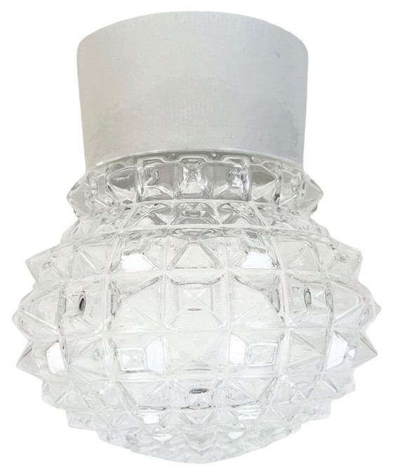 Image 1 of Vintage witte porseleinen plafondlamp, jaren 70