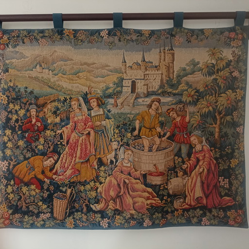 Ensemble exclusif de 7 tapisseries « Le Chant de la Vigne » – Marc Waymel (1988) – 66 % laine