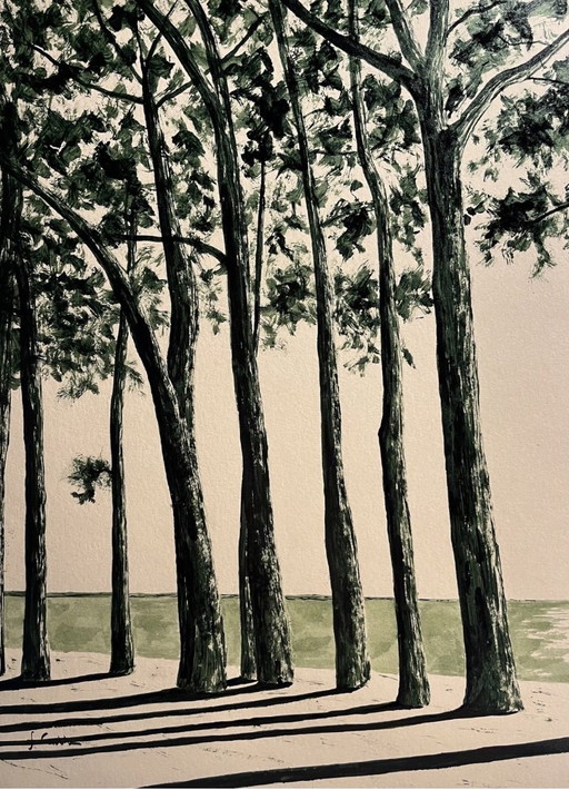 Tusche auf Naturpapier. Format 40x30cm.