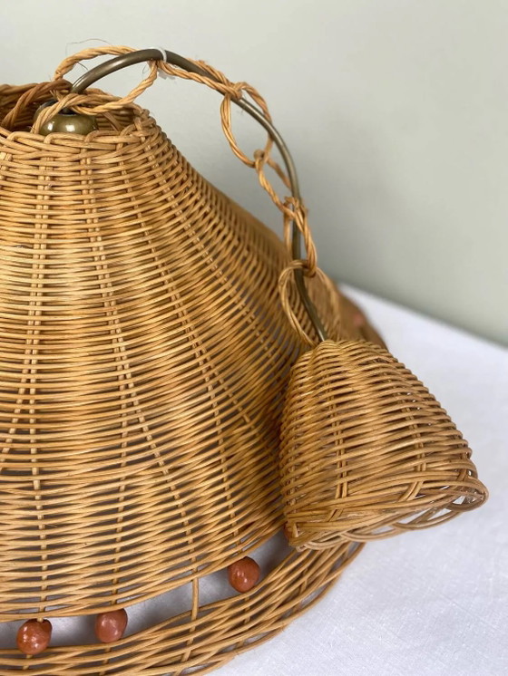 Vintage wicker pendant light – Pendant lamps, Rattan (photo 9 of 18)