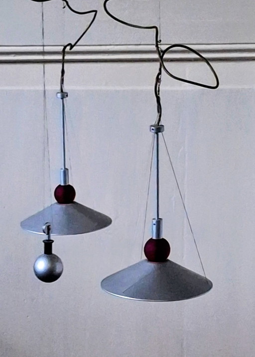 Gemelli par l'Italien Debsch, années 1980/90 – hanglampen, Metal