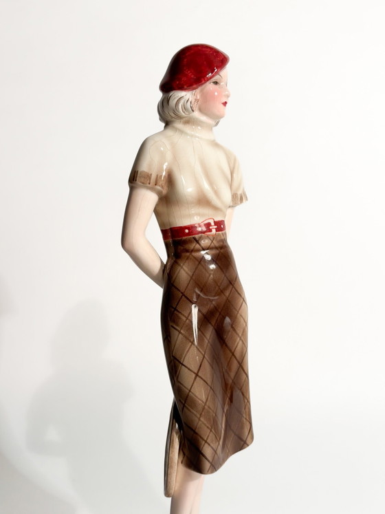 Goldscheider Ceramic Tennis Player Figurine by Stefan Dakon, 1930s – Sculpture, Art Deco (photo 6 of 15)