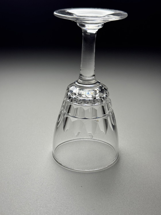 Image 1 of Val Saint Lambert "Service Mery" anni '40 - Set di 8 bicchieri da vino da dessert o da porto in cristallo