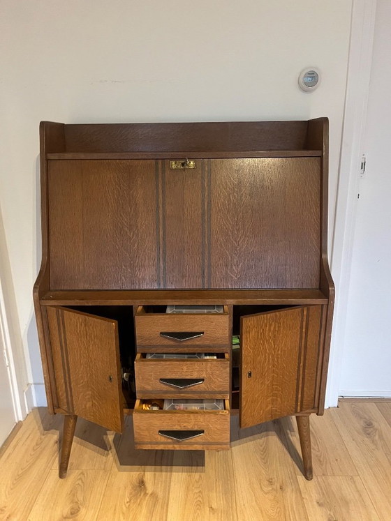 Vintage Secretaire – Storage cabinet, Wood, Metal (photo 3 of 5)