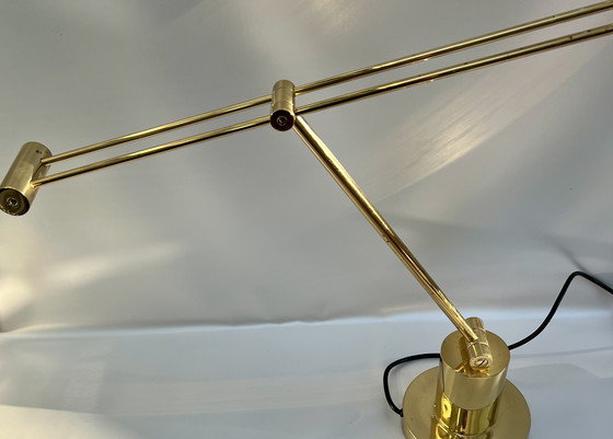 Image 1 of E.L.E. Leuchten – Lampada da scrivania in ottone massiccio dal design di metà secolo (circa anni '70/'80)