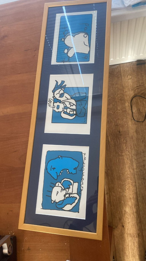 Trittico originale di Herman Brood NON SCOLORITO!!! Condizioni perfette