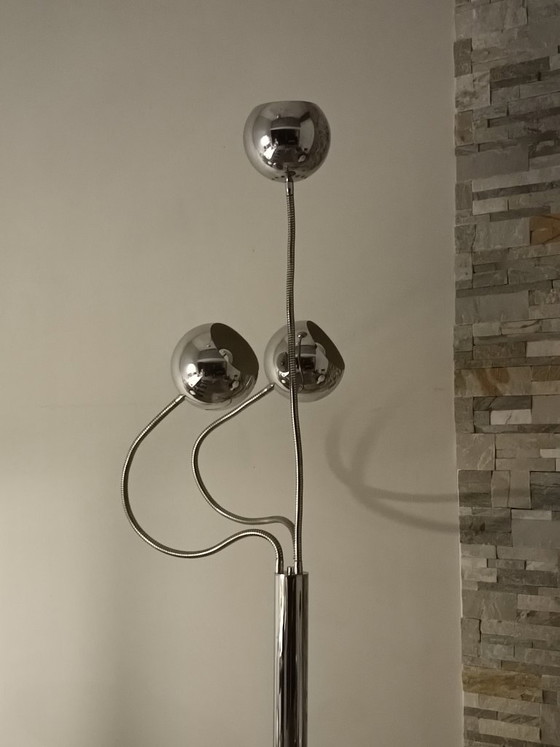 Lampada da terra Eyeballs di Goffredo Reggiani anni '70 – Lampade da terra, Metal, Chrome, Space Age (photo 8 of 17)