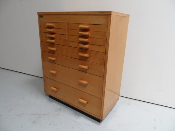 Image 1 of Vintage chest of drawers school cabinet