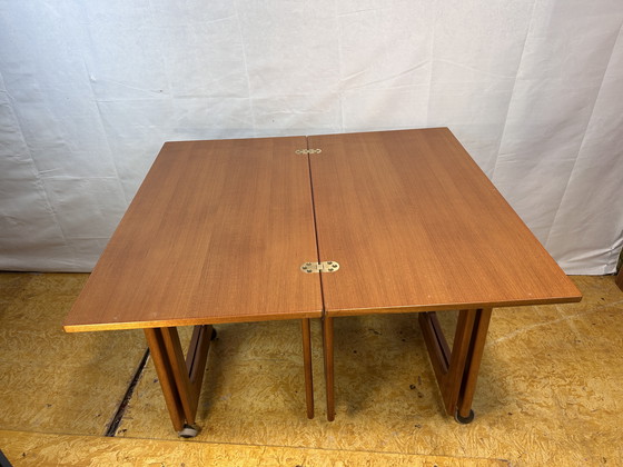 Image 1 of Retro vintage mid-century teakhouten salontafel, jaren 1960. Tristor Deens ontwerp
