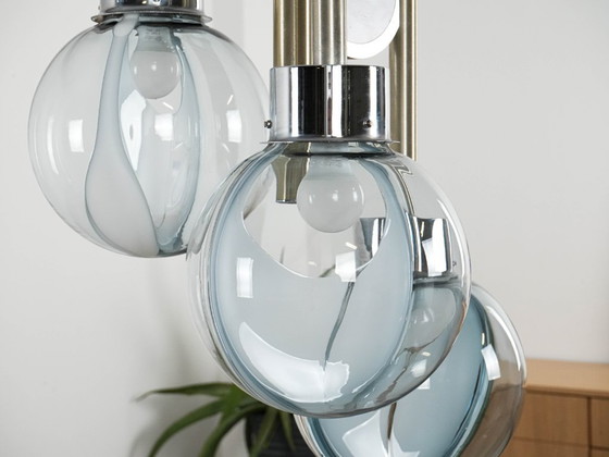 Image 1 of Lustre de style futuriste, verre de Murano, années 1970, fabriqué en Italie