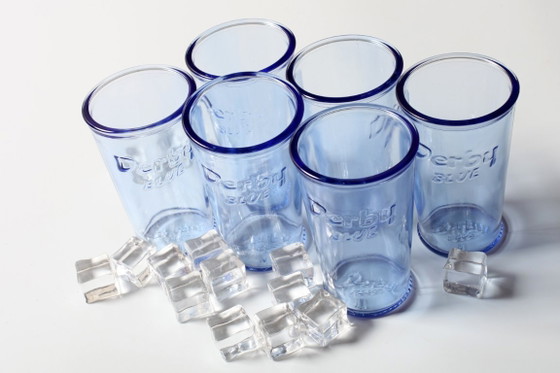 Image 1 of Set di 6 bicchieri vintage Derby Blue / Rastal / Italia / 2001