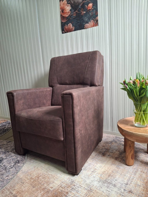 Luxurious leather armchair, new