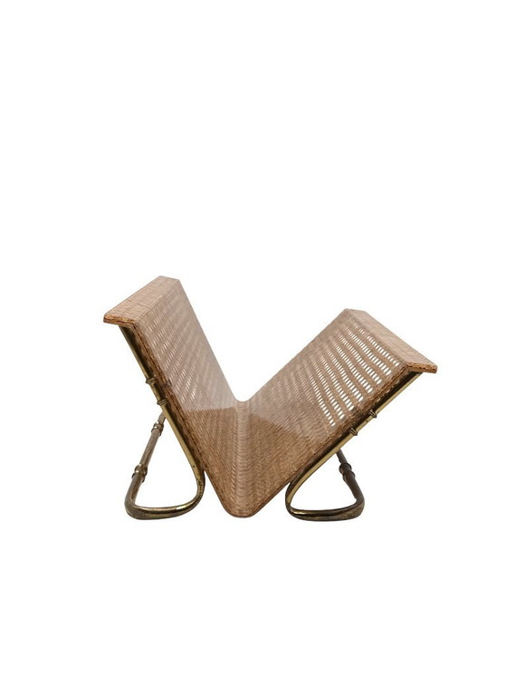 Image 1 of Zeitschriftenständer im Hollywood-Regency-Stil, Italien, 1970er Jahre