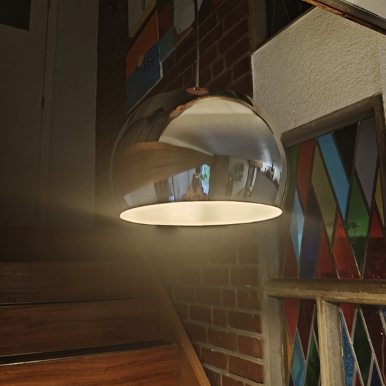 Image 1 of Vintage Space Age Chrome Pendant Lamp