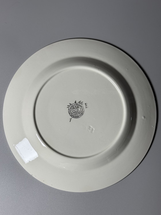 Image 1 of Zuppiera Art Déco vintage con sottopiatto – Boch Frères, Belgio, anni '40