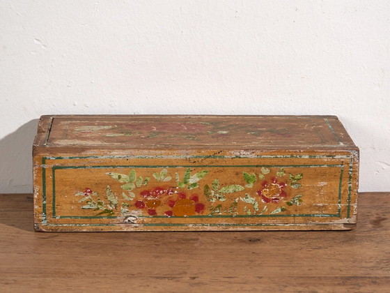 Scatola orientale antica gialla dipinta a mano (c.1900) #25 – Oggetti decorativi (photo 26 of 40)