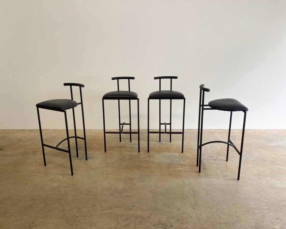 4x Bieffeplast Tokyo design bar stools by Rodney Kinsman Italy