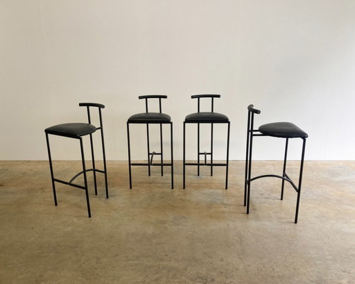 4x Bieffeplast Tokyo design bar stools by Rodney Kinsman Italy