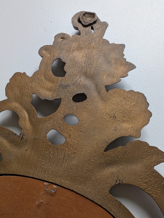 Image 1 of Bellissimo specchio antico con intagli in legno dipinti 62/33
