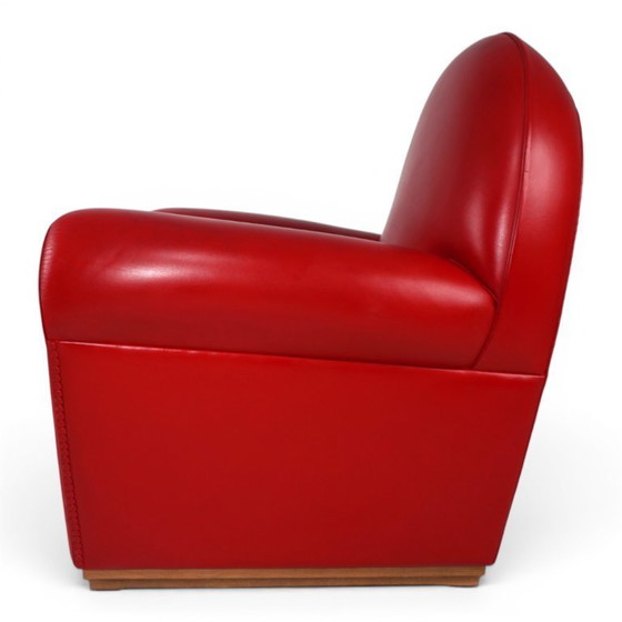 Image 1 of Poltrona Frau Vanity Fair leren fauteuil van Renzo Frau, 1990