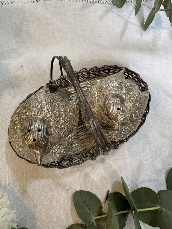Image 1 of Salt and pepper shakers for quail birds